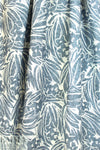 Italian 'woodcut flowers' lightweight cotton/linen woven .5 yds
