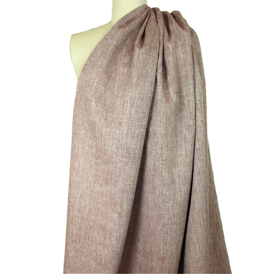 fine quality medium weight cross dye linen - chai/white 1.875 yd