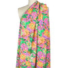 Italian linen 'pink oasis' printed dressweight woven 2.25 yd