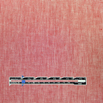 fine quality medium weight cross dye linen - red clay/white 2 yd