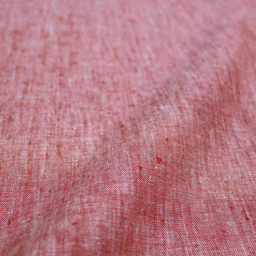 fine quality medium weight cross dye linen - red clay/white 2 yds