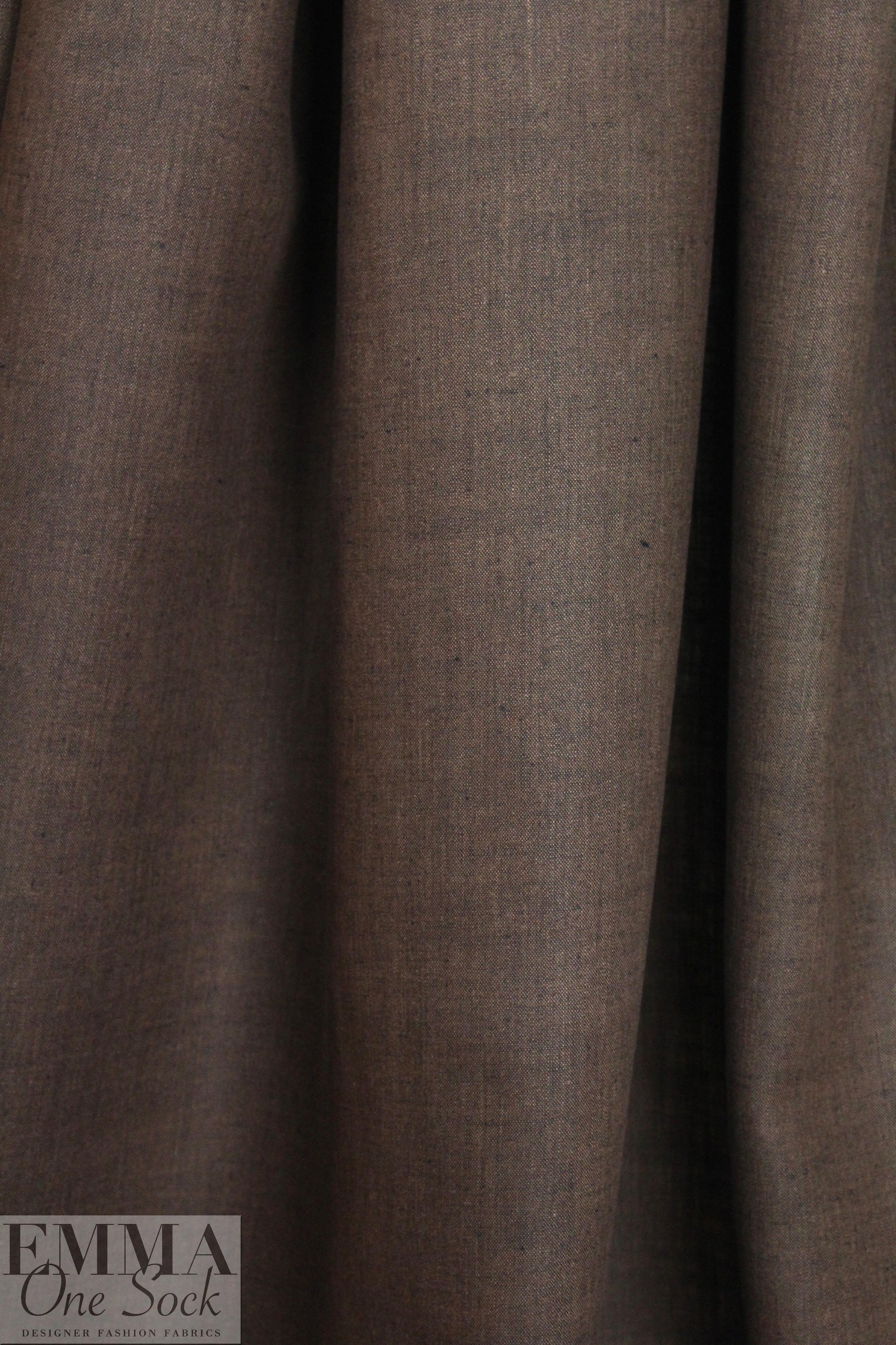 fine quality cross dye linen - bark/midnight 1.5 yd
