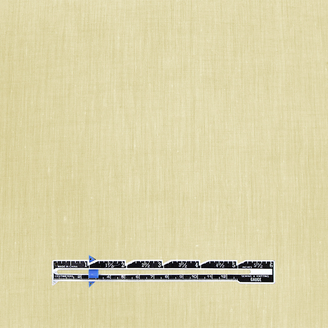fine quality cross dye linen - buttercream/white 2.25 yd