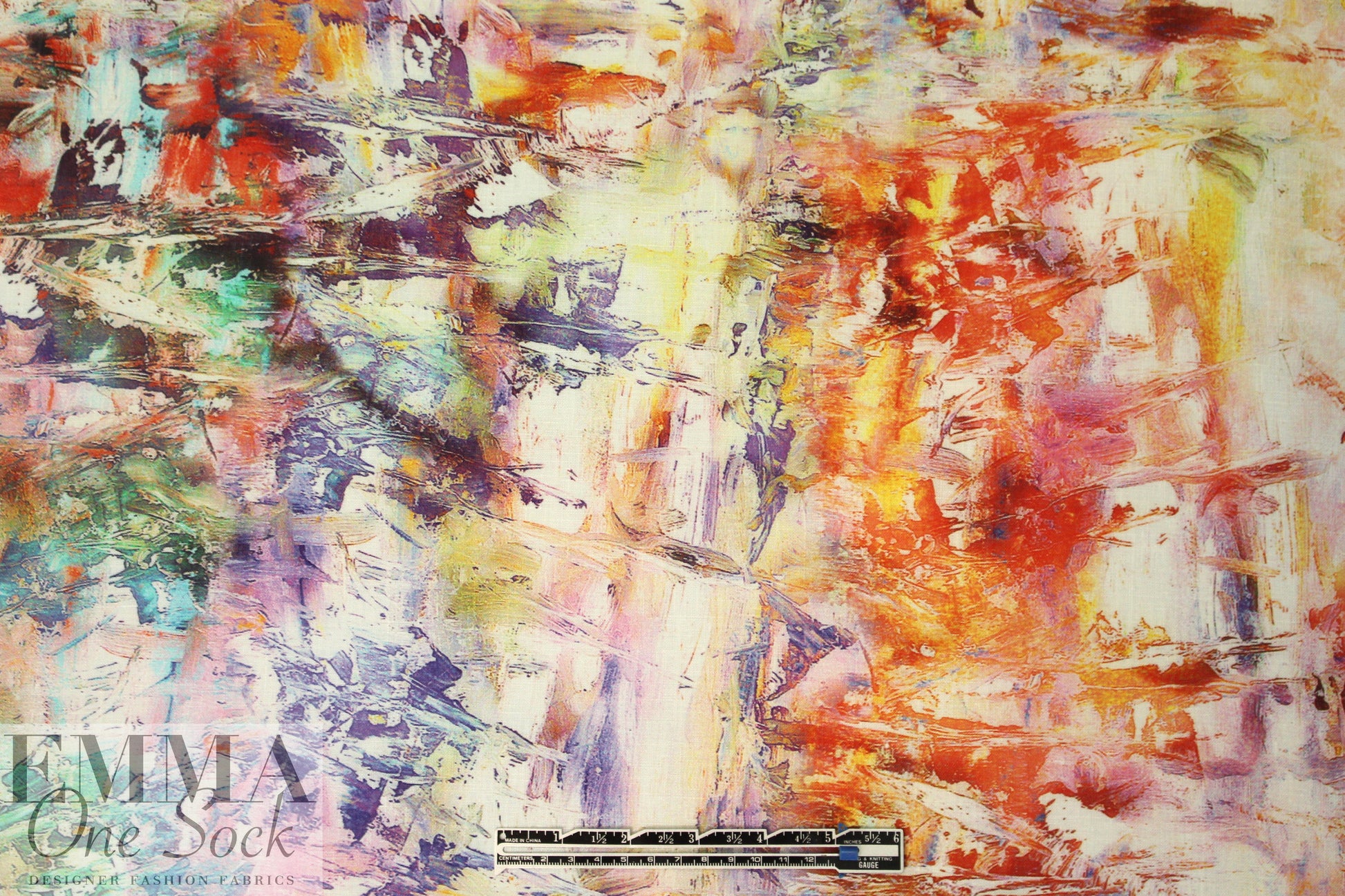 100% linen digital print - artist's palette 1.75 yd