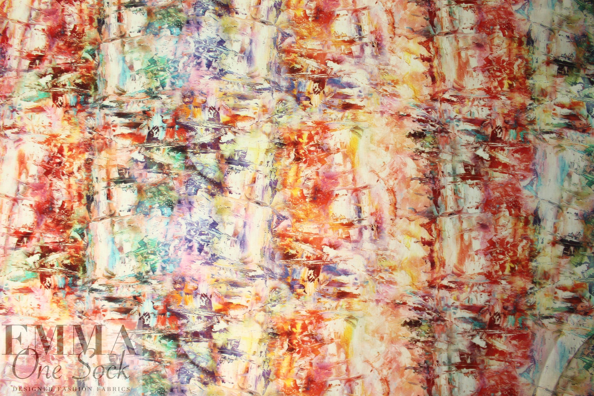 100% linen digital print - artist's palette 1.625 yd