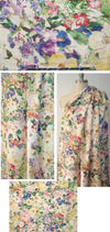 100% linen digital print - watercolor floral .95 yds