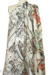 100% linen digital print - moulin rouge ombre 1.625 yd