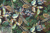100% linen digital print - chalky leaves