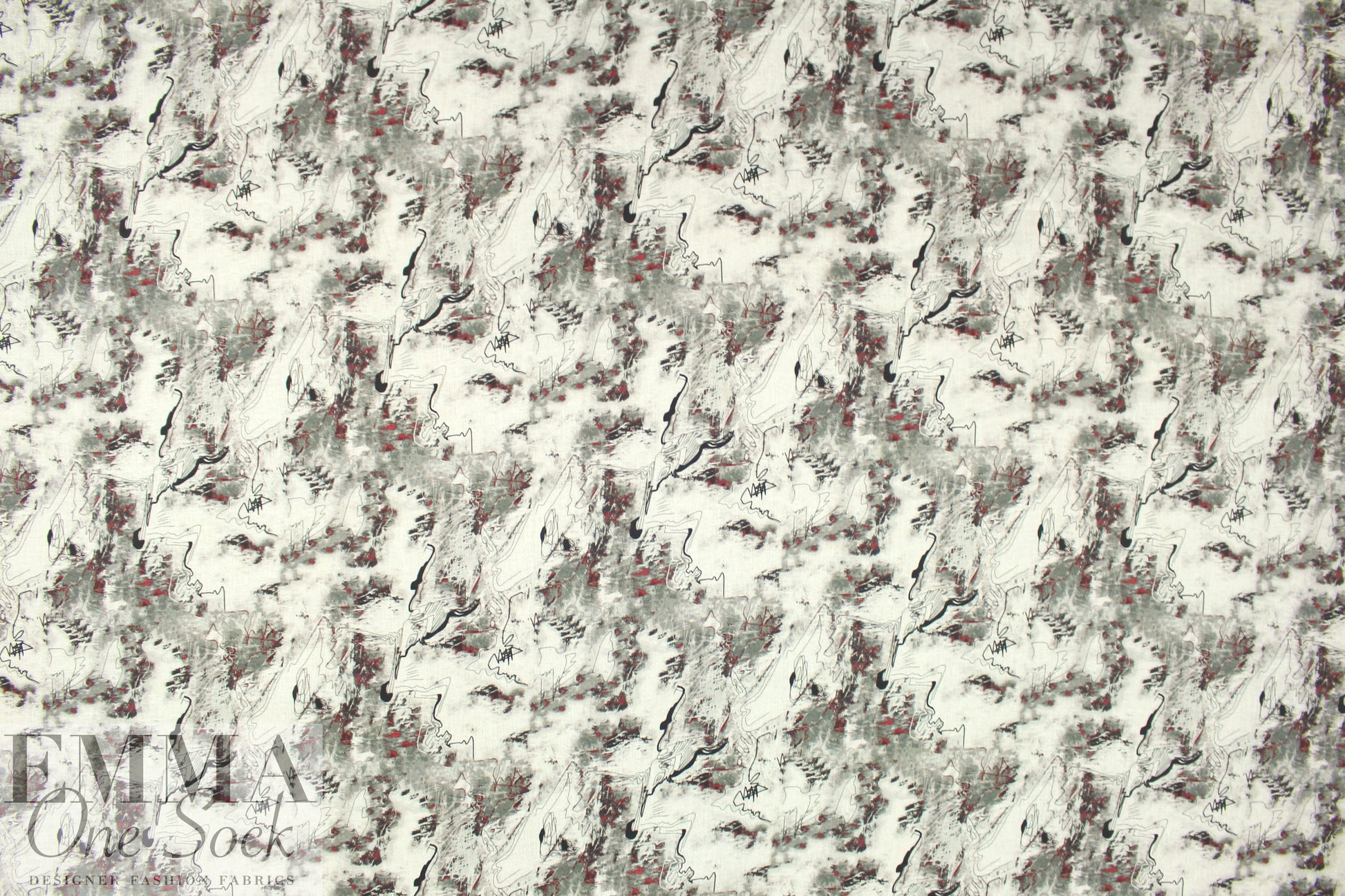 100% linen digital print - Miro' deconstructed 1 yard