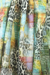 100% linen digital print - animal graphic montage