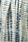100% linen digital print - edgy indigo grid 2 yds