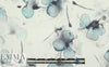 100% linen digital print - watery blossoms