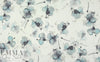 100% linen digital print - watery blossoms 1.375 yds