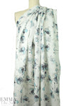 100% linen digital print - watery blossoms .75 yds