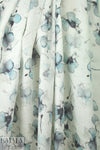 100% linen digital print - watery blossoms