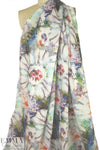 100% linen digital print - oversized painterly floral 2 yd