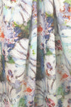 100% linen digital print - oversized painterly floral