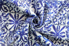 100% linen digital print - Moroccan tile .66 yds