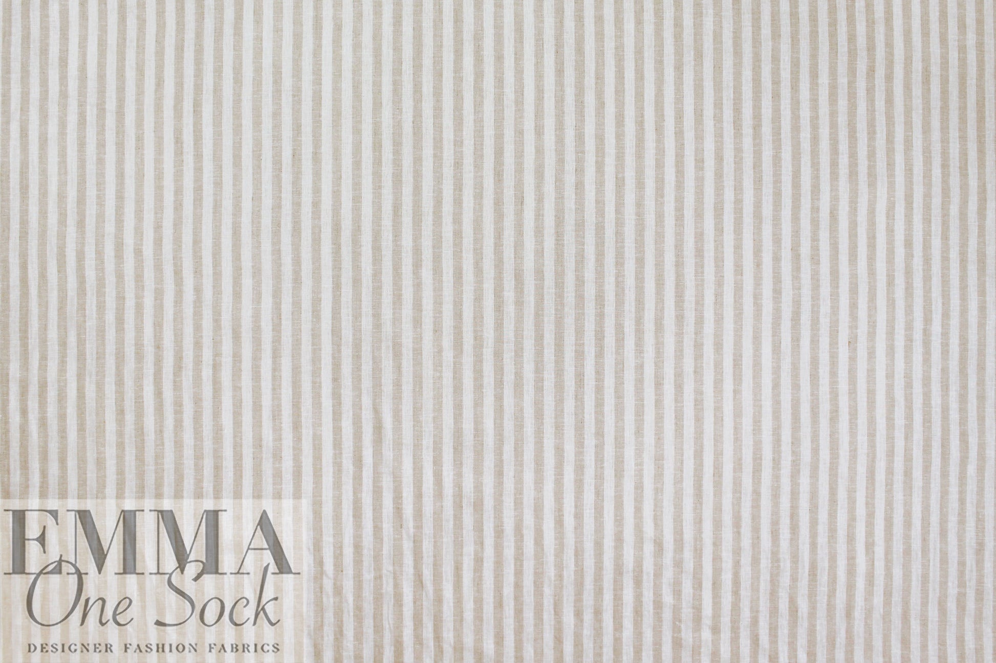 coastal stripe linen/rayon woven - beige/soft white .625 yds