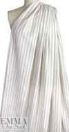 coastal stripe linen/rayon woven - beige/soft white .625 yds