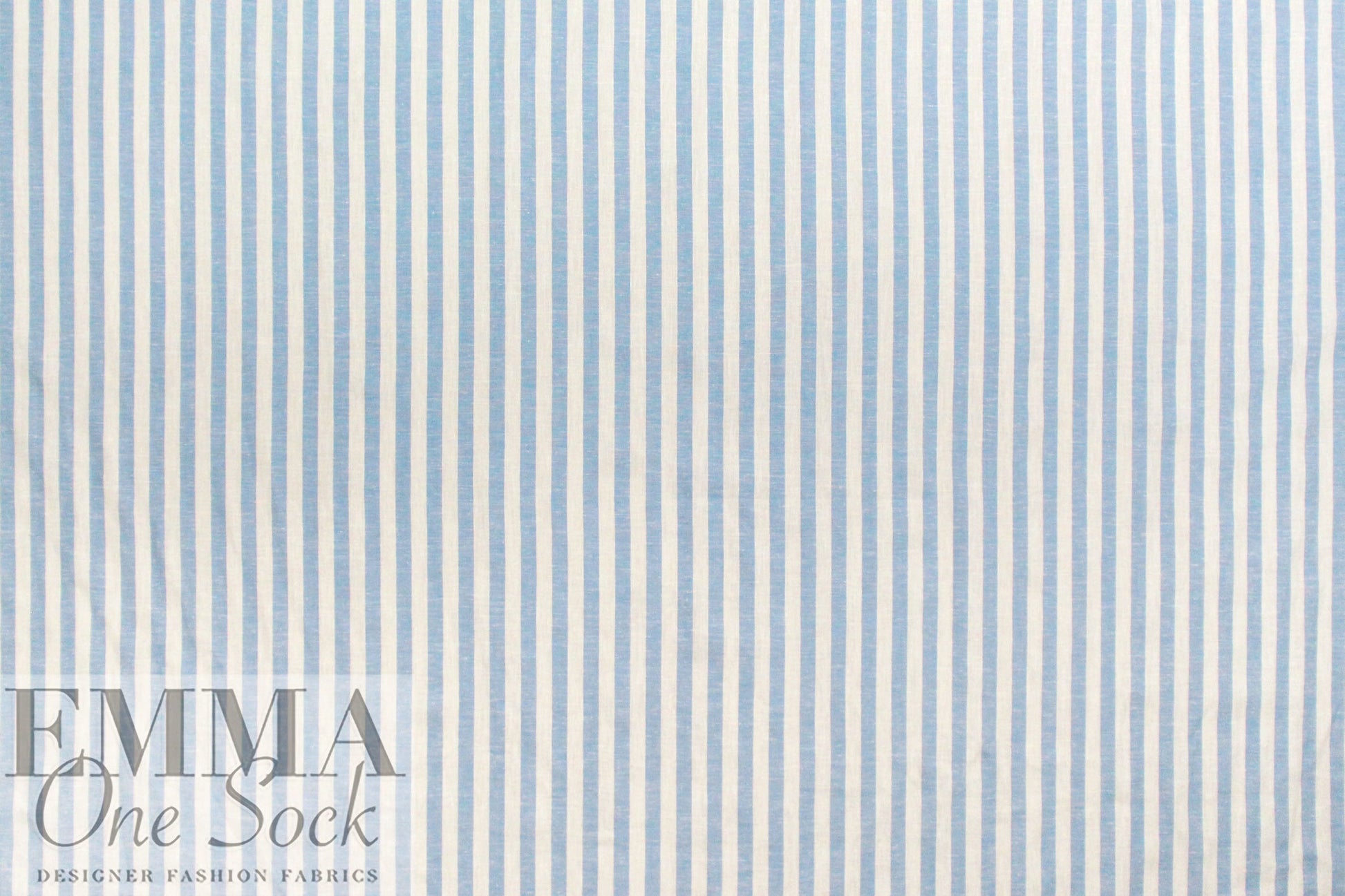 coastal stripe linen/rayon woven - chambray blue/soft white 2.25 yd