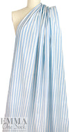 coastal stripe linen/rayon woven - chambray blue/soft white 2.25 yd