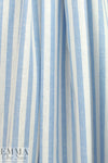 coastal stripe linen/rayon woven - chambray blue/soft white 2.25 yd