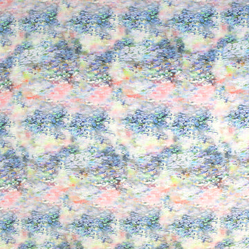 100% linen digital print - impressionistic water lilies .5 yds