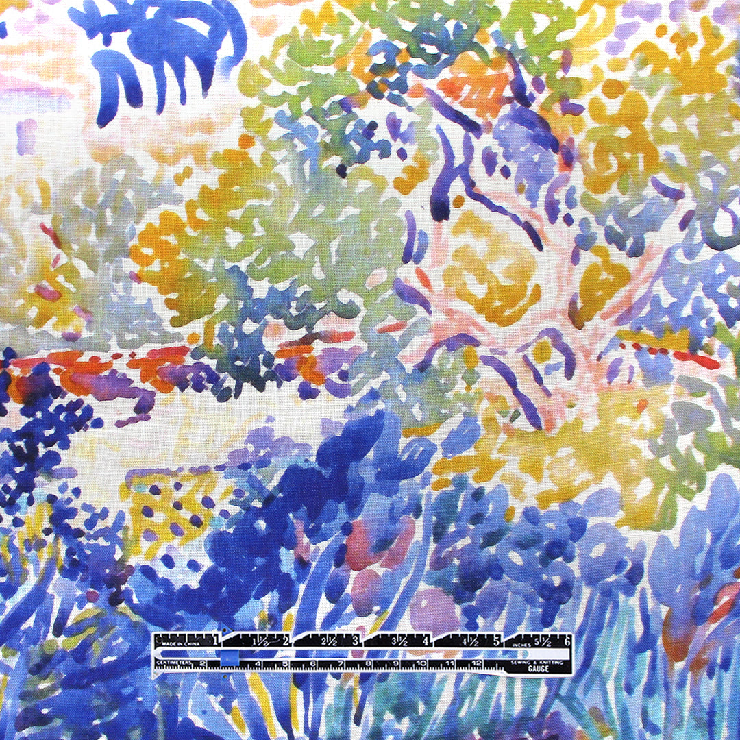 100% linen digital print - fauve hillside .75 yds