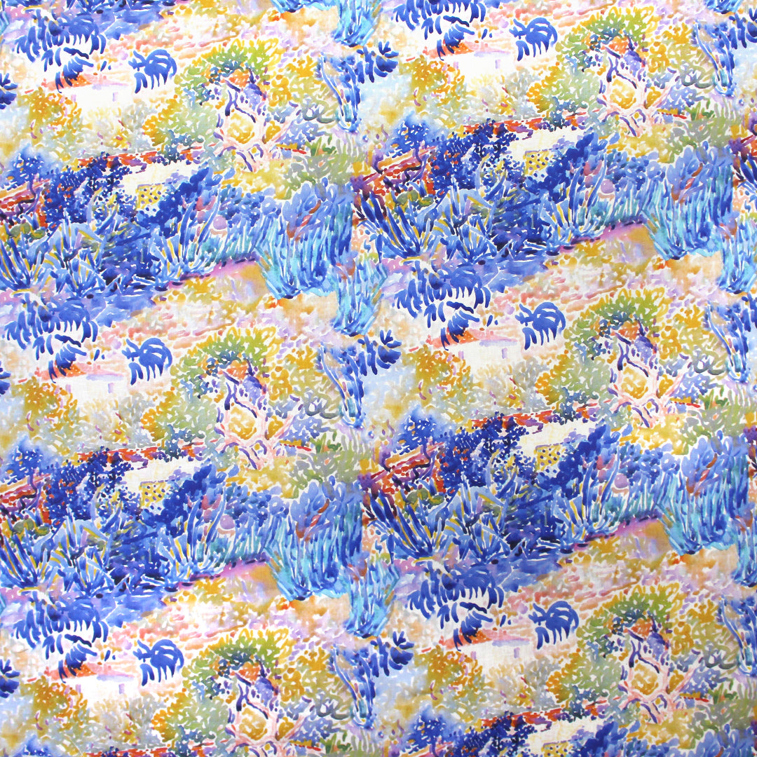 100% linen digital print - fauve hillside .75 yds