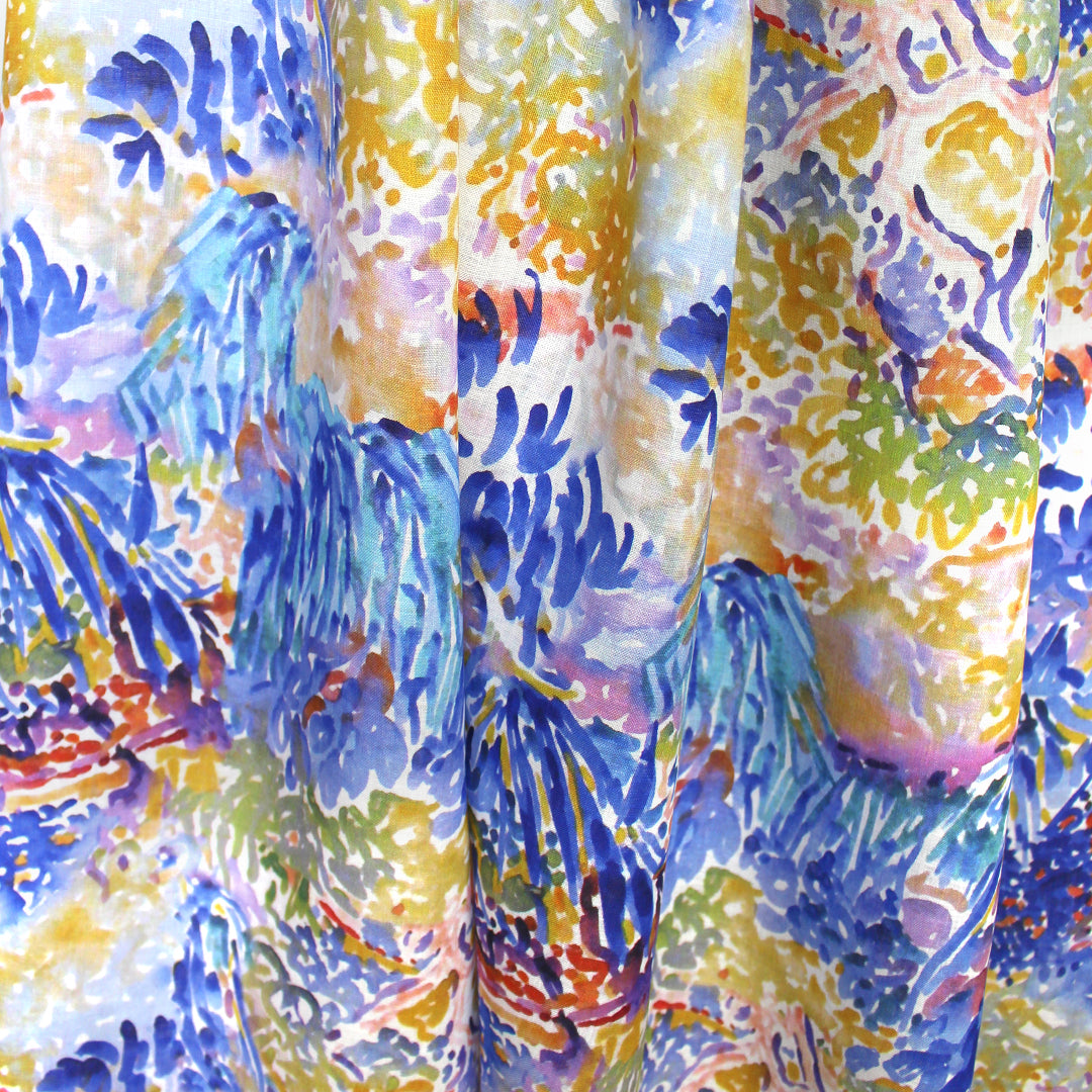 100% linen digital print - fauve hillside .75 yds