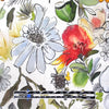 'floral ink and wash' linen digital print 1.5 yd