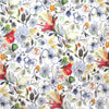 'floral ink and wash' linen digital print 1 yard