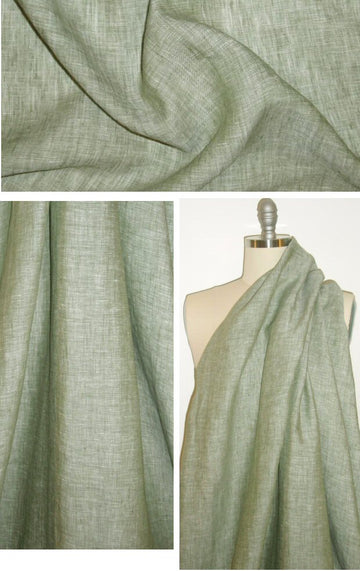 cross-dye lightweight linen - fern/cream 1.375 yd