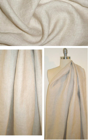 medium weight linen 'twisty weave' - natural 1 yard