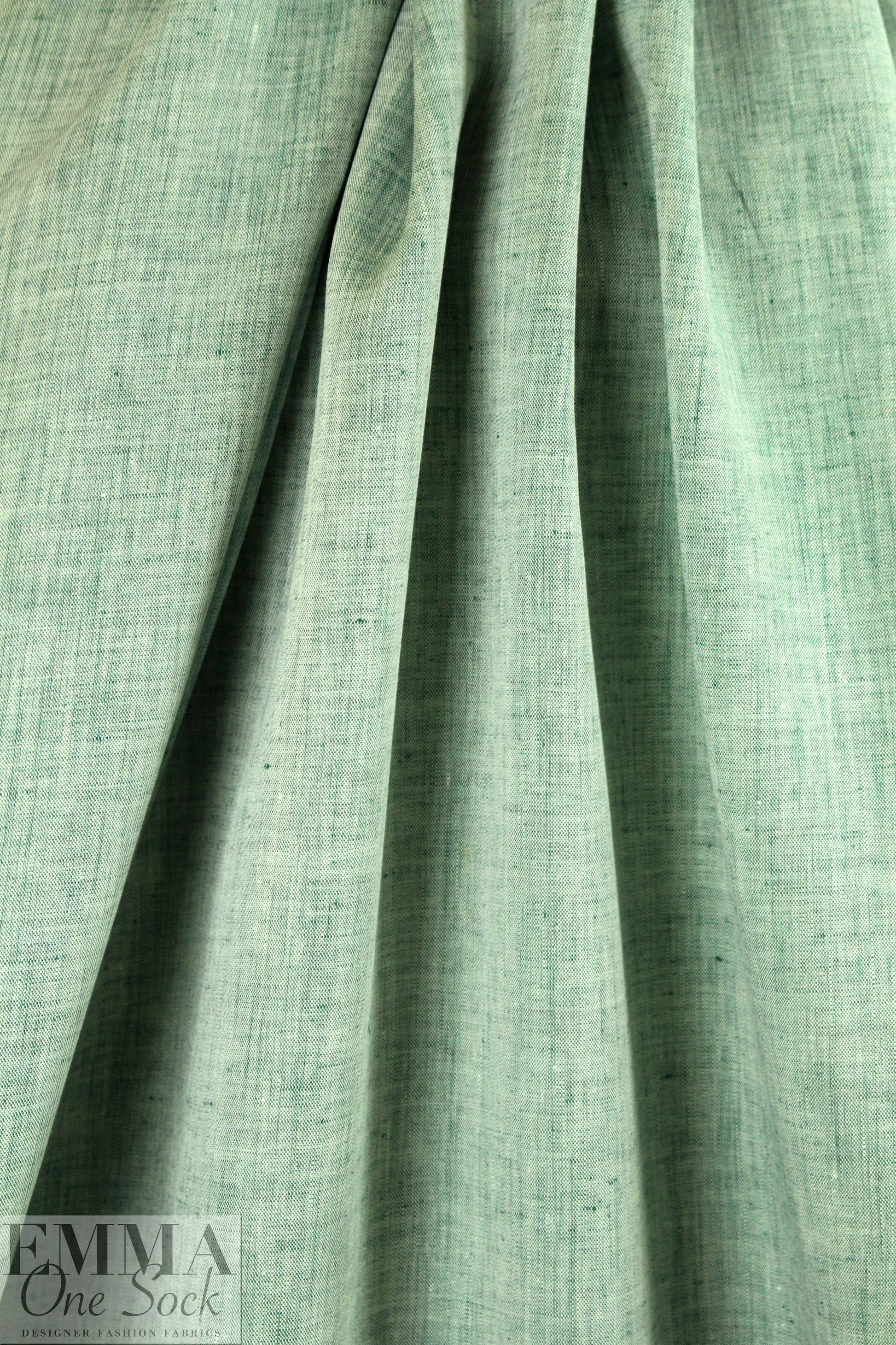 fine quality cross dye linen - spruce/white 1.875 yd