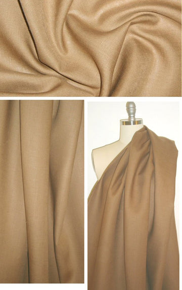 Italian medium weight linen - toasty brown .875 yds