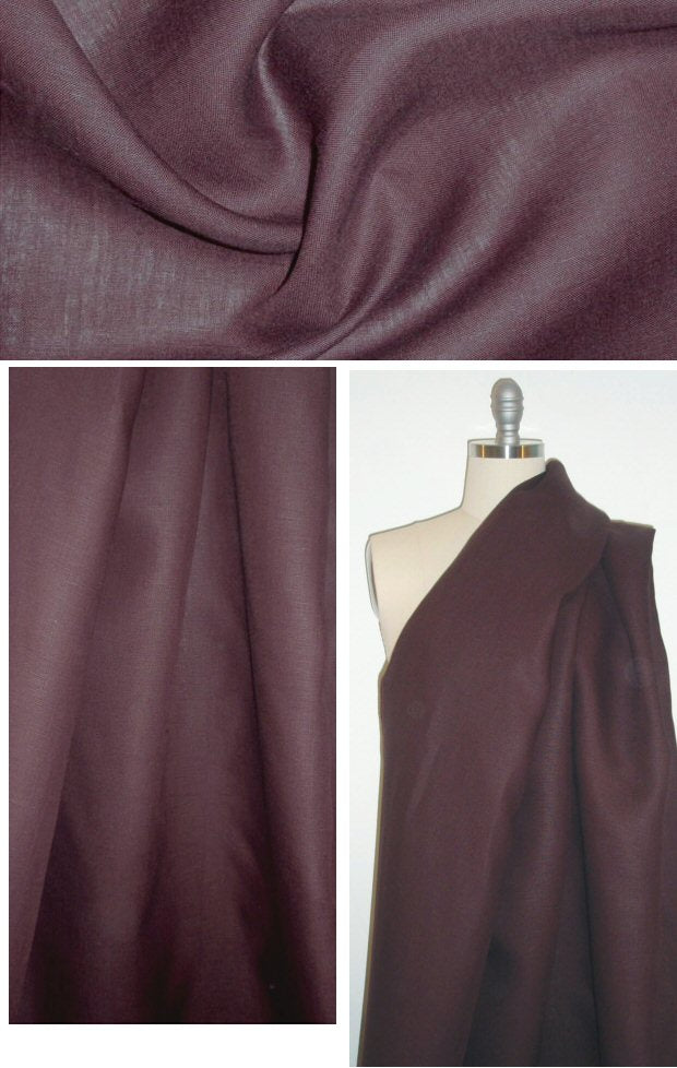 Italian medium weight linen - raisin