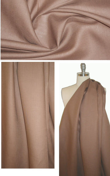 Italian medium weight linen - rustic brown 1.66 yd