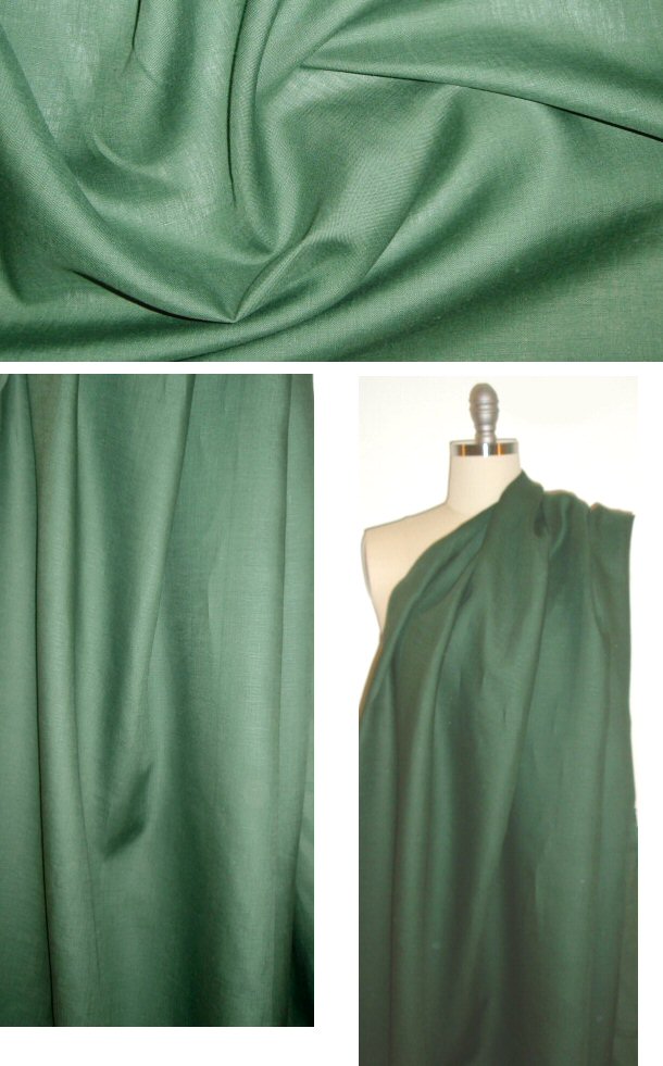 Italian medium weight linen - forest
