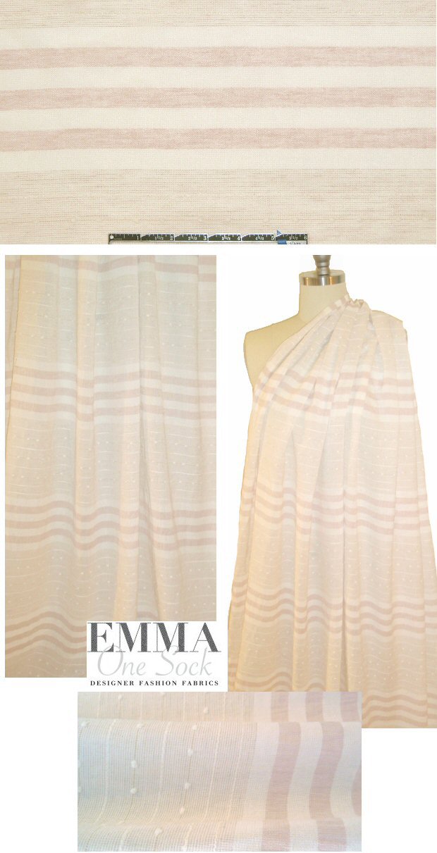CA designer novelty nubbed boho stripe woven
