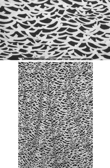 CA designer black white graphic linen/cotton 1.875 yd