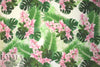 100% linen digital print - lilies and ferns