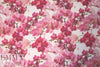 100% linen digital print - pink blossoms 1.875 yd