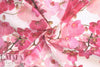 100% linen digital print - pink blossoms 1.875 yd