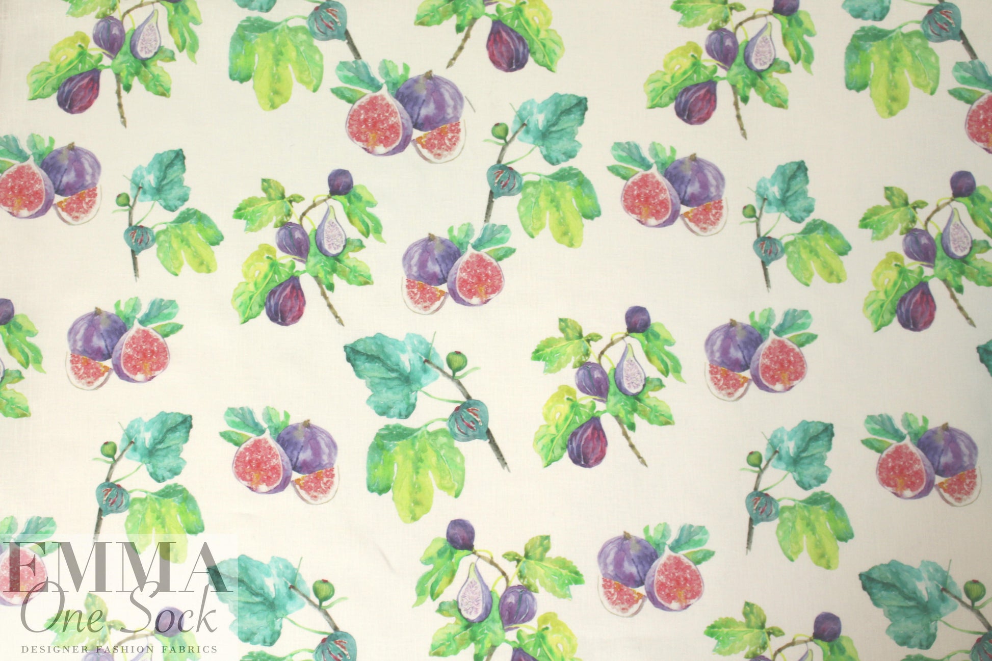100% linen digital print - fig harvest