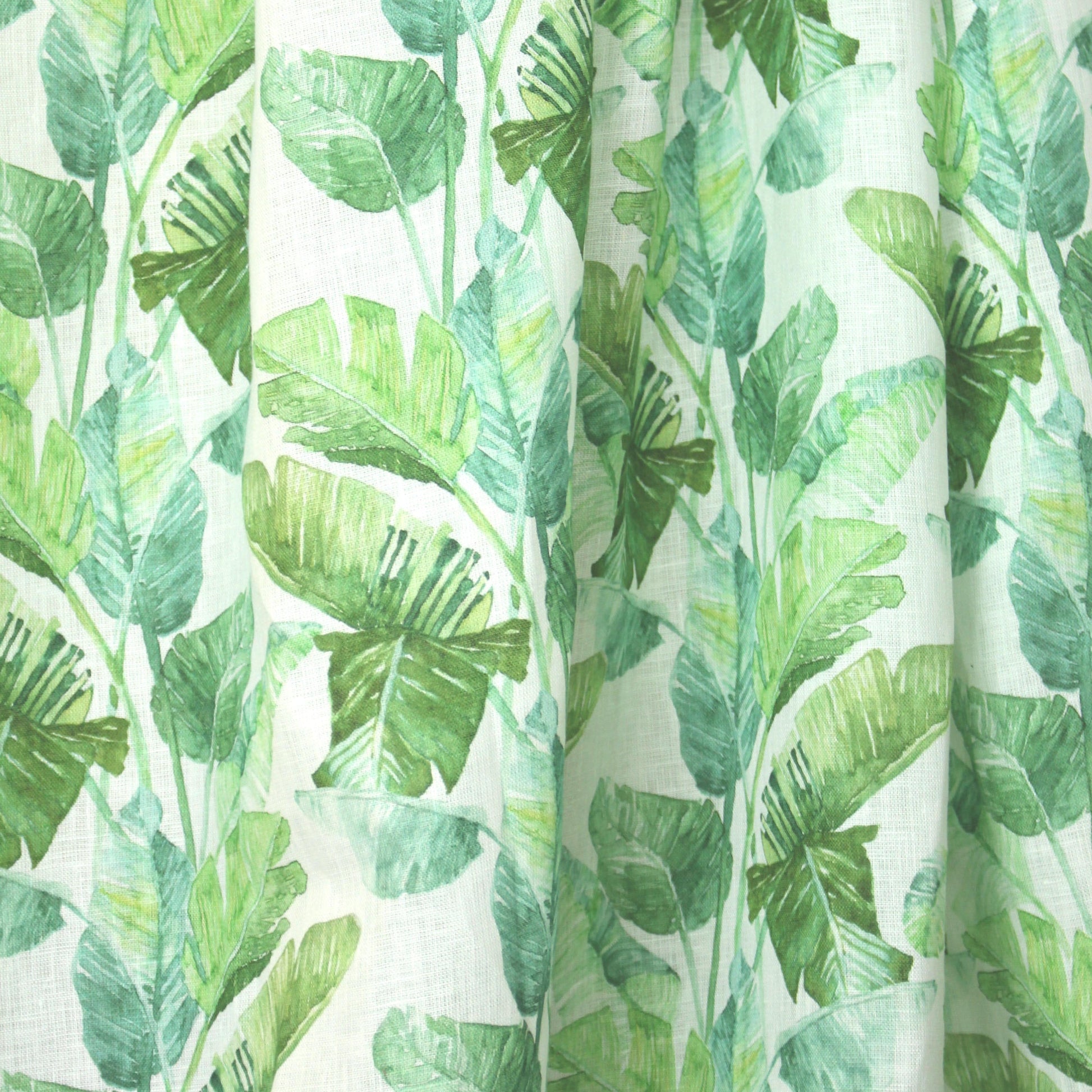 European 'banana palms' mid-weight linen woven