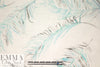 100% linen digital print - feather fern leaf 1.625 yd