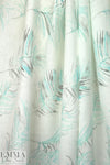 100% linen digital print - feather fern leaf 1.625 yd