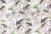European linen digital print - zebra palms 1.75 yd